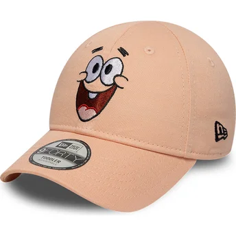 Cap curbată pink adjustable strap pentru copii 9FORTY Face de Patricio Estrella Bob Esponja de New Era