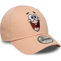 gebogene-rosa-verstellbare-kappe-fur-kinder-9forty-face-patricio-estrella-spongebob-von-new-era