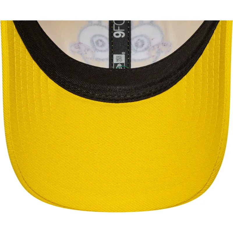 gelbe-gebogene-verstellbare-kinderkappe-9forty-face-von-spongebob-von-new-era