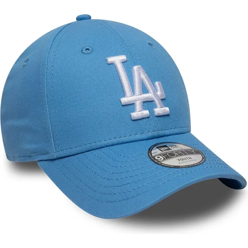 jasnoniebieska-regulowana-czapka-z-zakrzywionym-daszkiem-dla-dzieci-9forty-essential-los-angeles-dodgers-mlb-new-era