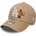cappellino-curvo-beige-regolabile-per-bambino-9forty-icon-dei-los-angeles-dodgers-mlb-di-new-era