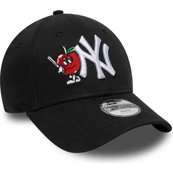 Șepci curbată negru reglabilă pentru copii 9FORTY Icon de New York Yankees MLB de New Era