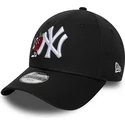 new-era-curved-brim-youth-9forty-icon-new-york-yankees-mlb-black-adjustable-cap