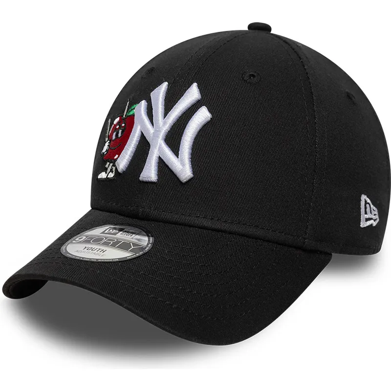 czarna-zakrzywiona-czapka-regulowana-dla-dziecka-9forty-icon-new-york-yankees-mlb-new-era