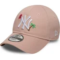 rozowa-regulowana-czapka-z-daszkiem-dla-chlopca-9forty-summer-icon-new-york-yankees-mlb-new-era
