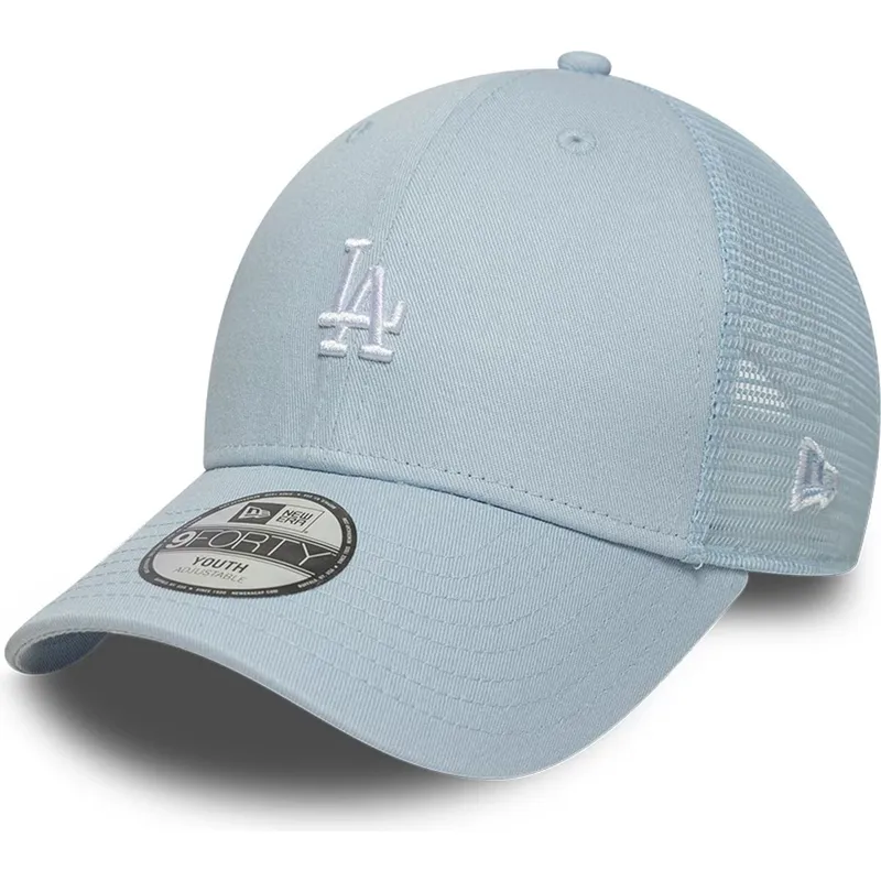 blaue-verstellbare-trucker-kappe-fur-kinder-9forty-homefield-der-los-angeles-dodgers-mlb-von-new-era