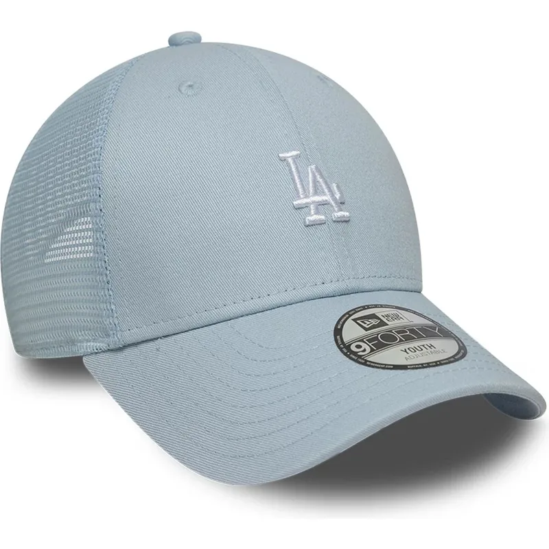 cappellino-trucker-blu-regolabile-per-bambino-9forty-homefield-dei-los-angeles-dodgers-mlb-di-new-era