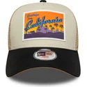 epci-curbata-bej-snapback-pentru-copii-a-frame-location-patch-de-new-era