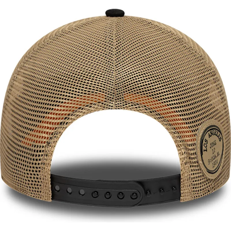 cappellino-trucker-beige-per-bambino-a-frame-location-patch-california-di-new-era