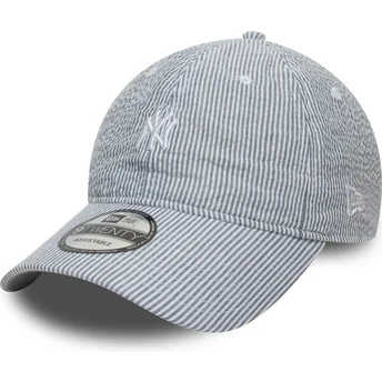 Șepci curbată bleumarin reglabilă 9TWENTY Seersucker de New York Yankees MLB de New Era
