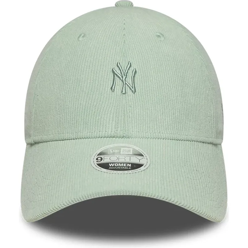 zielona-regulowana-czapka-z-daszkiem-dla-kobiet-9forty-mini-cord-new-york-yankees-mlb-new-era