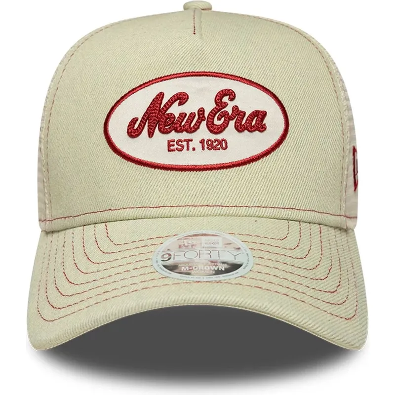 czapka-trucker-bezowa-damska-9forty-m-crown-a-frame-new-era