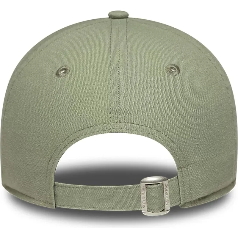 grune-verstellbare-curved-cap-mit-grunem-logo-fur-damen-9twenty-midi-linen-der-los-angeles-dodgers-mlb-von-new-era