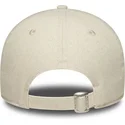 new-era-curved-brim-women-9twenty-midi-linen-new-york-yankees-mlb-beige-adjustable-cap-with-beige-logo