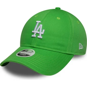 Zielona regulowana czapka z zakrzywionym daszkiem dla kobiet 9TWENTY League Essential Midi Los Angeles Dodgers MLB New Era