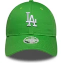 grune-verstellbare-curved-cap-fur-damen-9twenty-league-essential-midi-der-los-angeles-dodgers-mlb-von-new-era