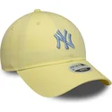 casquette-courbee-jaune-ajustable-pour-femme-9twenty-league-essential-midi-new-york-yankees-mlb-new-era