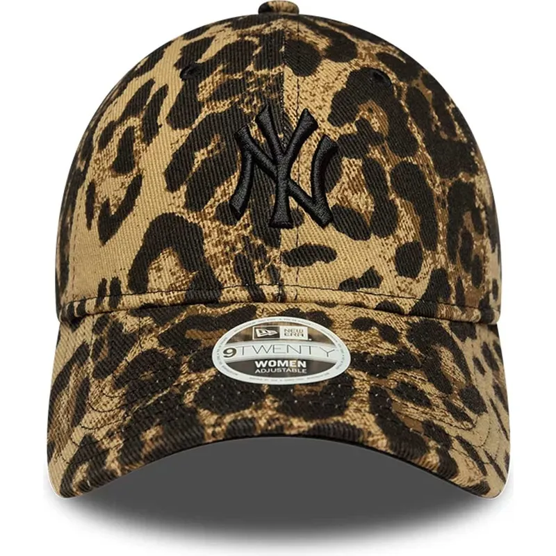 czapka-z-zakrzywionym-daszkiem-w-panterke-regulowana-z-czarnym-logo-dla-kobiet-9twenty-leopard-new-york-yankees-mlb-new-era