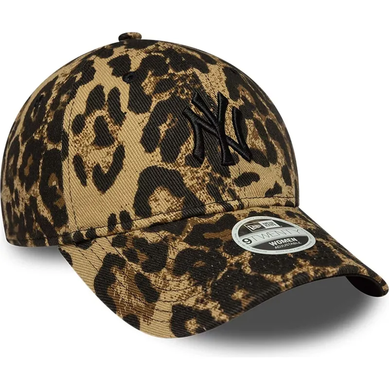 cappellino-curvo-leopardato-regolabile-con-logo-nero-da-donna-9twenty-leopard-dei-new-york-yankees-mlb-di-new-era