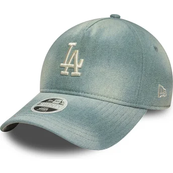 Casquette courbée bleue ajustable pour femme 9TWENTY A Frame Denim Los Angeles Dodgers MLB New Era