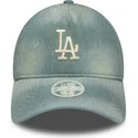 niebieska-regulowana-czapka-z-daszkiem-dla-kobiet-9twenty-a-frame-denim-los-angeles-dodgers-mlb-new-era