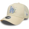 czapka-trucker-bezowa-z-niebieskim-logo-dla-kobiet-9forty-a-frame-floral-los-angeles-dodgers-mlb-new-era