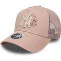 epci-curbata-roz-snapback-9forty-a-frame-floral-de-new-york-yankees-mlb-de-new-era