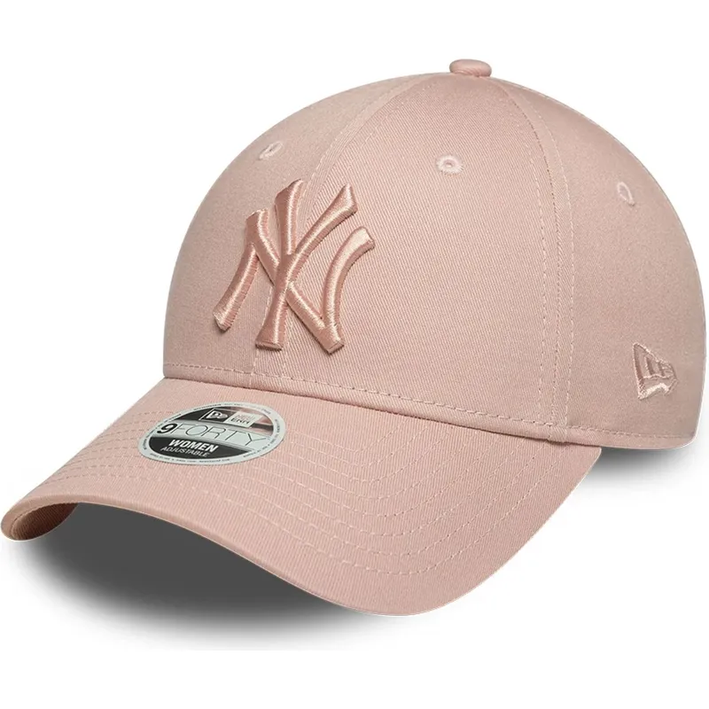 cappellino-curvo-rosa-regolabile-con-logo-rosa-da-donna-9forty-league-essential-dei-new-york-yankees-mlb-di-new-era