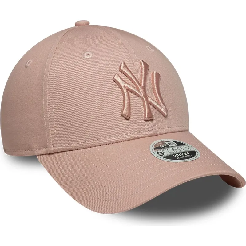 cappellino-curvo-rosa-regolabile-con-logo-rosa-da-donna-9forty-league-essential-dei-new-york-yankees-mlb-di-new-era
