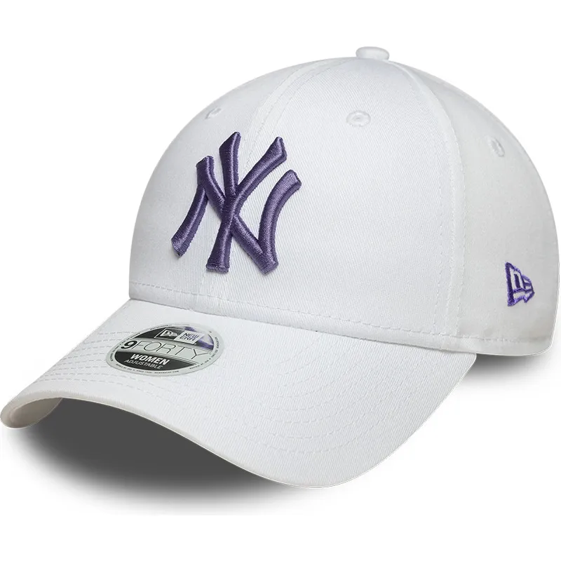 cappellino-curvo-bianco-regolabile-con-logo-viola-da-donna-9forty-league-essential-dei-new-york-yankees-mlb-di-new-era