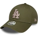 gorra-curva-verde-ajustable-para-mujer-9forty-metallic-de-los-angeles-dodgers-mlb-de-new-era