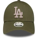gorra-curva-verde-ajustable-para-mujer-9forty-metallic-de-los-angeles-dodgers-mlb-de-new-era
