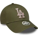 zielona-regulowana-czapka-z-zakrzywionym-daszkiem-dla-kobiet-9forty-metallic-los-angeles-dodgers-mlb-new-era