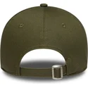 grune-gebogene-verstellbare-damen-cap-9forty-metallic-der-los-angeles-dodgers-mlb-von-new-era