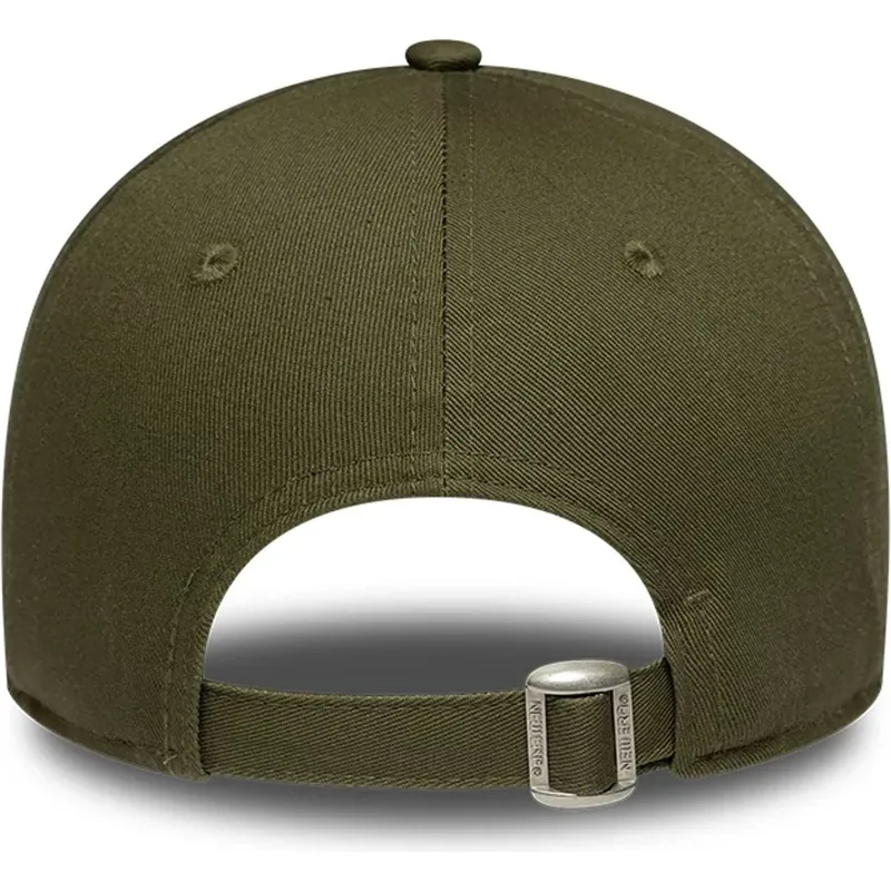 grune-gebogene-verstellbare-damen-cap-9forty-metallic-der-los-angeles-dodgers-mlb-von-new-era