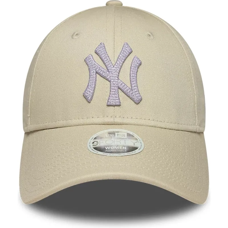 epci-curbata-bej-reglabila-9forty-metallic-de-new-york-yankees-mlb-de-new-era