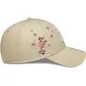 casquette-courbee-beige-ajustable-pour-femme-9forty-floral-icon-side-new-york-yankees-mlb-new-era
