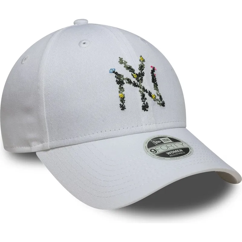 epci-curbata-alb-reglabila-9forty-floral-infill-de-new-york-yankees-mlb-de-new-era