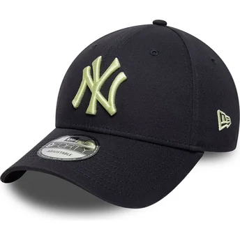 Șepci curbată bleumarin bandă reglabilă 9FORTY League Essential de New York Yankees MLB de New Era