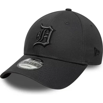Svart justerbar kurvad keps med svart logotyp 9FORTY Team Outline från Detroit Tigers MLB av New Era