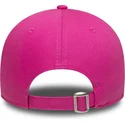 verstellbare-rosa-kappe-mit-gebogenem-schirm-und-rosa-logo-9forty-team-outline-der-new-york-yankees-mlb-von-new-era