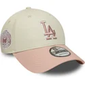 epci-curbata-bej-reglabila-rosa-rosa-9forty-world-series-patch-de-los-angeles-dodgers-mlb-de-new-era