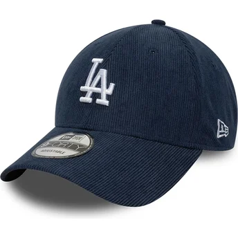 Casquette courbée bleue marine ajustable 9FORTY Soft Cord Los Angeles Dodgers MLB New Era