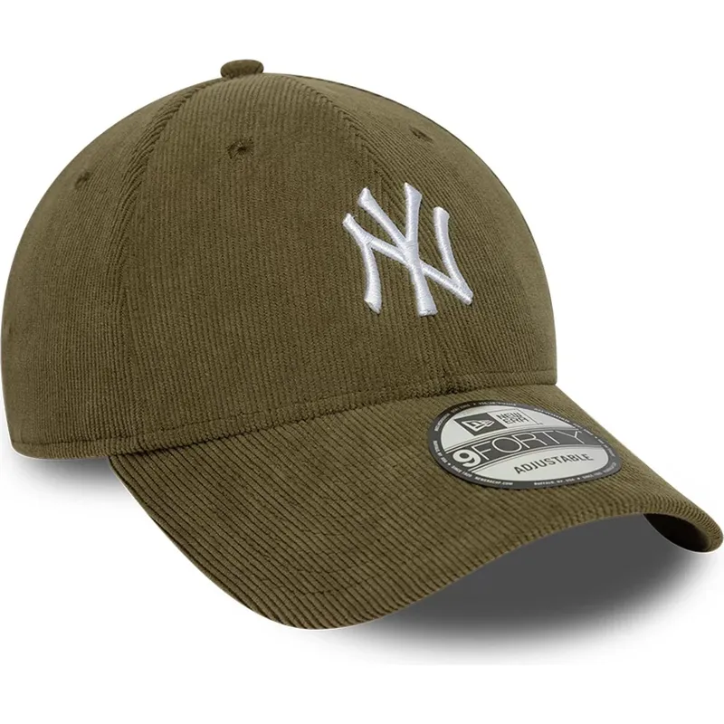 casquette-courbee-verte-ajustable-9forty-soft-cord-new-york-yankees-mlb-new-era