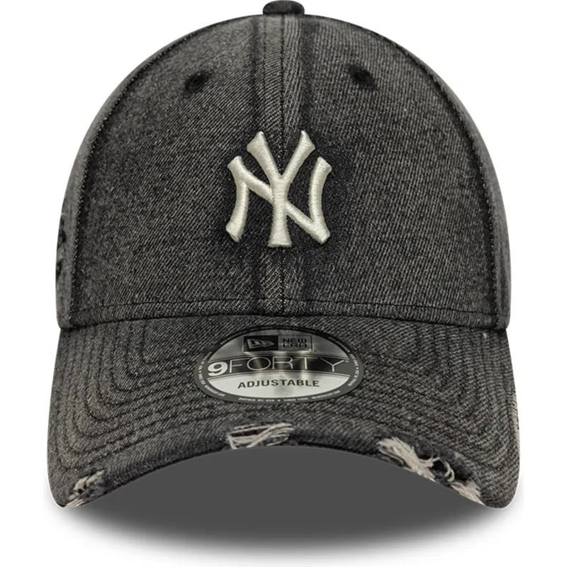 czarna-regulowana-czapka-z-zakrzywionym-daszkiem-9forty-acid-wash-denim-new-york-yankees-mlb-new-era