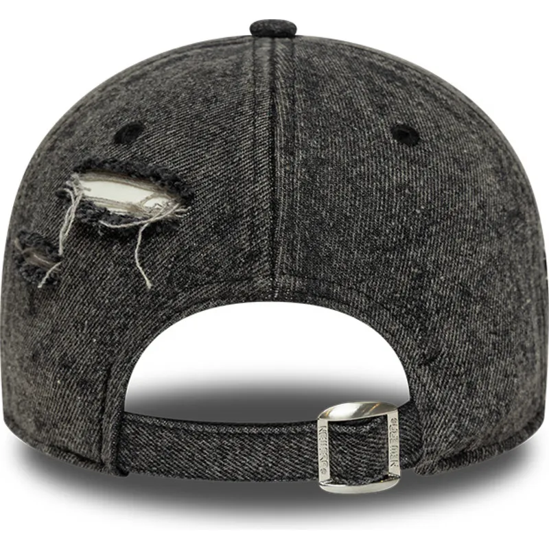 schwarze-gebogene-verstellbare-kappe-9forty-acid-wash-denim-der-new-york-yankees-mlb-von-new-era