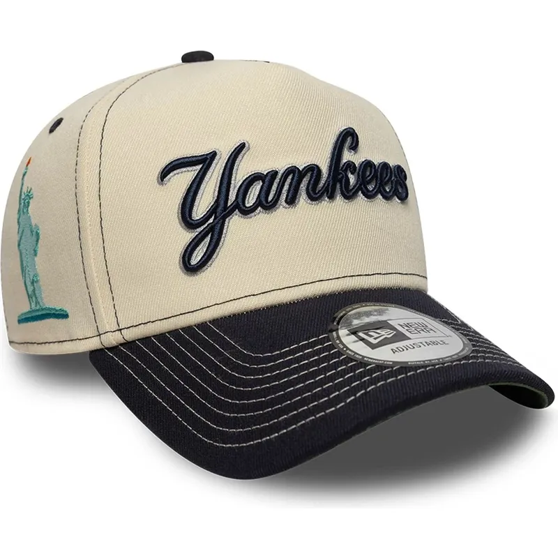 cap-curbata-beige-snapback-e-frame-city-icon-de-new-york-yankees-mlb-de-new-era
