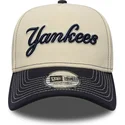 czapka-z-daszkiem-bezowo-granatowa-snapback-e-frame-city-icon-new-york-yankees-mlb-new-era