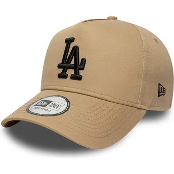 Brązowa czapka z daszkiem snapback z czarnym logo E Frame League Essential Los Angeles Dodgers MLB New Era