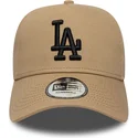brazowa-czapka-z-daszkiem-snapback-z-czarnym-logo-e-frame-league-essential-los-angeles-dodgers-mlb-new-era